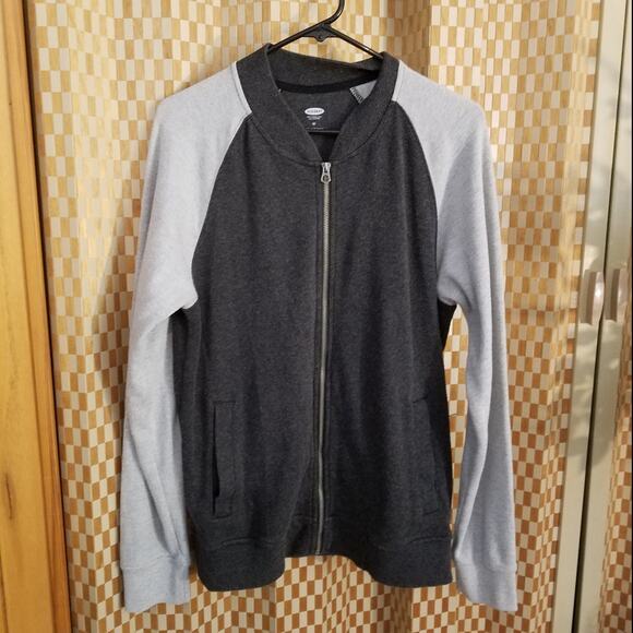 Old Navy Other - Mens Old Navy Lightweight Full Zip Sweatshirt Sz Med - Gray-Black with Pockets